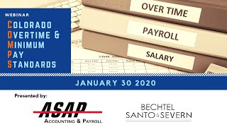 Complying with COMPS 2020 Changes to Colorado Overtime and Minimum Pay Standards