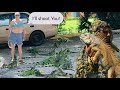 Ghillie Suit Iguana Hunting Challenge GONE WRONG!! ** RESIDENTS THREATEN US**