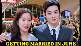 "Fans REACT as Cha Eun Woo & Moon Ga Young Announce Their Marriage!"