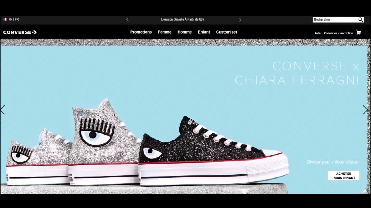 Code promo Converse vérifié en vidéo YouTube