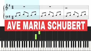Ave Maria - Schubert - Piano Sheet Music SLOW chords