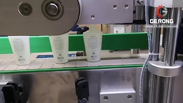 Front back oval bottle double side vertical labeling machine fully automatic