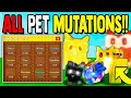 ALL PET MUTATIONS!! | Grow a Garden ROBLOX