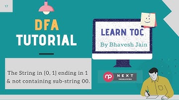 The String in {0, 1} ending in 1 & not containing sub string 00. | DFA TUTORIAL | TOC | SUB STRING