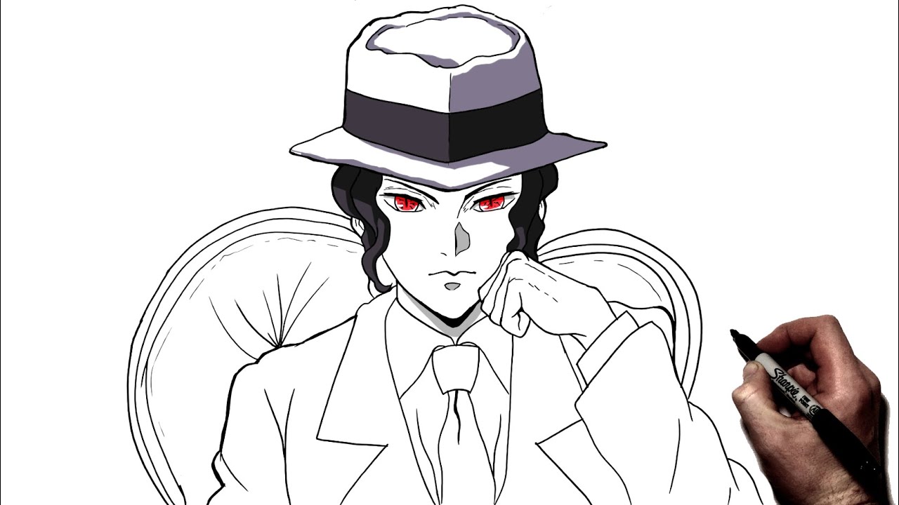 How To Draw Muzan | Step By Step | Demon Slayer