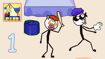 Stickman Thief - Brain Puzzle Game - Part 1 All Levels 1-35 - Gameplay Walkthrough (Android,iOS)