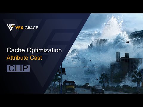 Houdini Tutorial | Advanced Tsunami Simulation | Cache Optimization Clip - Attribute Cast