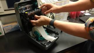 Changing Ribbon on a Zebra GK420T Printer