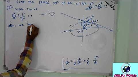pedal equation of elipse differential calculus and its application