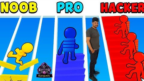 Bridge Race Game Play ( All Level 1215 ) Noob Pro Hacker YasirGamin