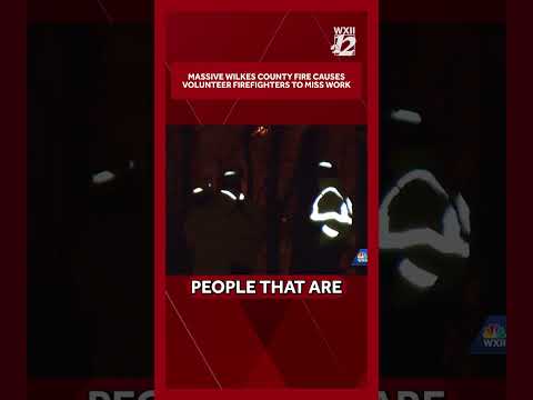 Volunteer Firefighters are fighting a massive wildfire in Wilkes County