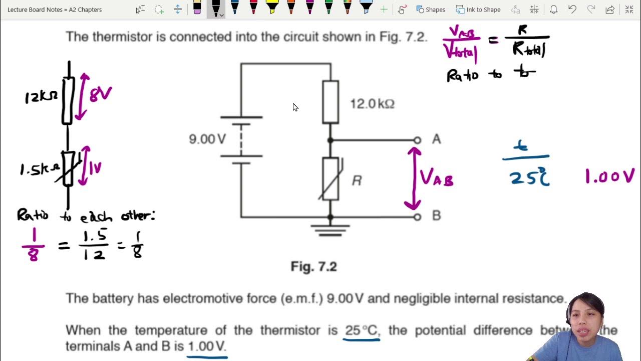 119.1b MJ19 P42 Q7b Thermistor Graph A2 Electronics Sensing Devices