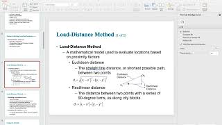Chapter 13 Video Part 1 -- Supply Chain Logistic Network & Load Distance Method