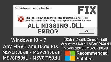 How to Fix All Missing .DLL file Error in Windows 10, 8.1, 8, 7 | MSVCR & MSVCP 150 140 120 110
