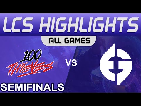 100 vs EG Highlights ALL GAMES Playoffs Semifinals LCS Summer 2022 100 Thieves vs Evil Geniuses