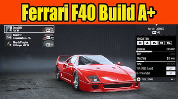 Ferrari F40 Build A+ Class in NFS Unbound Update Vol 4