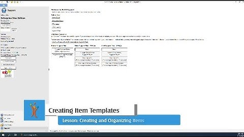 Creating and Organizing Items: Creating Item templates