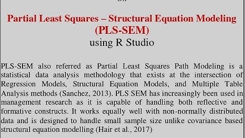 Higher Order Constructs-Two Stage Approach I FDP: PLS-SEM I Day 8