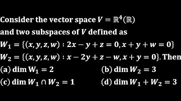 Sapienza University of Rome || dimension of subspace of vector space