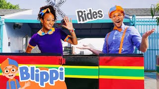 Roller Coaster Adventure With Blippi Vehicles For Children Educational Theme Park Videos For Kids