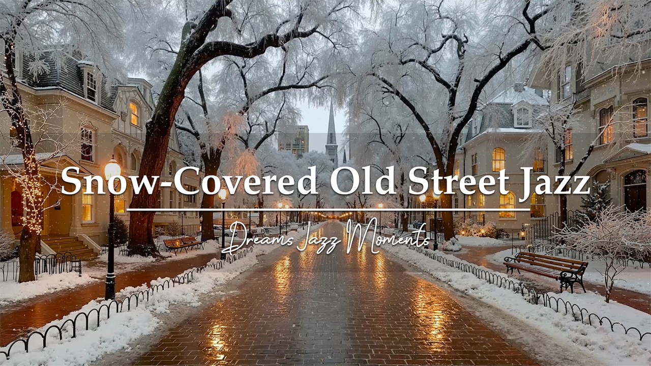 Quiet Winter Morning in a Snow-Covered Old Street Café ❄️ Cozy Jazz Playlist to Start the Day Calmly