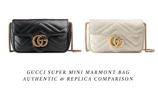 GUCCI 🎀 Super Mini Marmont Bag Authentic & Evil Twin 😈 Comparison 