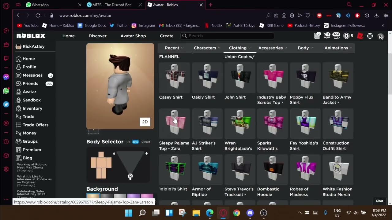 How to have Rick Astley avatar in roblox for 1 Robux!! *EASY* Roblox