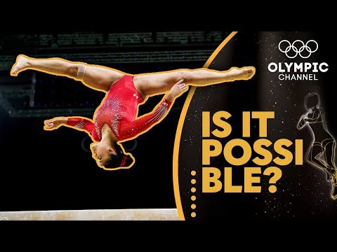 Landing a Gymnastics Beam Front Flip With A Full Twist (ft. Laurie Hernandez) | Is It Possible?