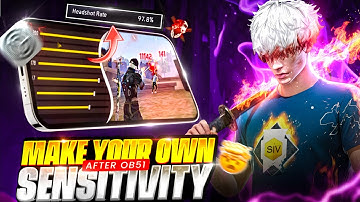 OB51 BEST SENSITIVITY 🔥🤯 HOW TO MAKE OWN SENSITIVITY AFTER OB51 UPDATE 💀 2GB - 3GB - 4GB - 6GB - 8GB