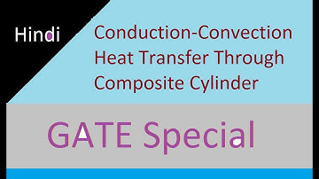 Conduction Convection Heat Transfer Through Composite Cylinder in Hindi for GATE