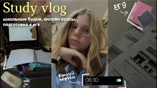 Study with me vlog 📚/ мои школьные будни, подготовка к ЕГЭ #егэ2024 #егэ #studywithme #studyvlog