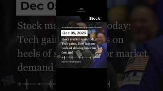 Stock market news today: Tech gains, Dow lags on heels of slowing labor market demand #shorts