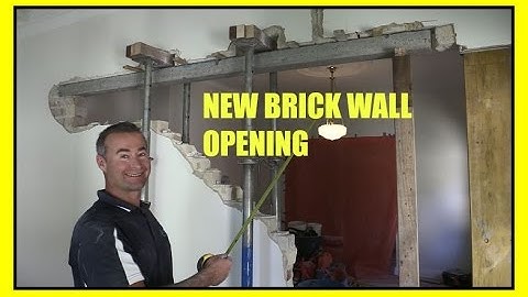 How To Remove A Brick Load Bearing Wall - New Opening
