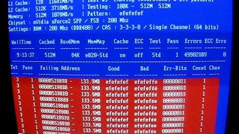 Memtest - errors