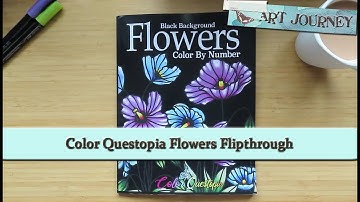 NEW! Color Questopia Flowers Black Background Flipthrough | Is my copy misprinted?