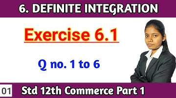 Exercise 6.1 question no 1 to 6 class 12 | commerce part 1 | Mathematics Maharashtra state board