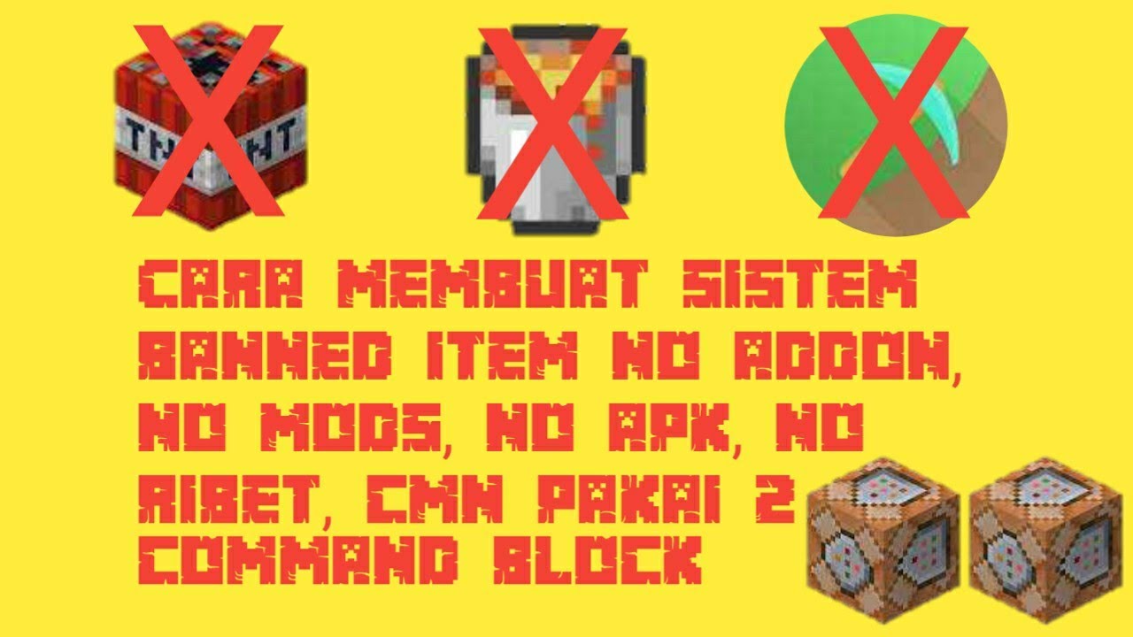 Cara banned item di server - YouTube