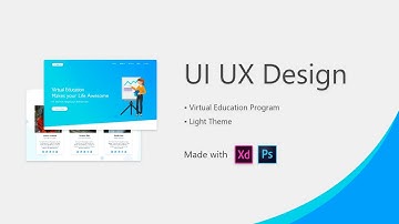 UI UX Design using Adobe XD | Virtual Reality Education | 2017