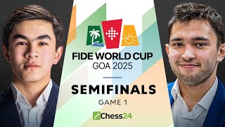 Fide World Cup 2025 Sindarov Vs. Yakubboev & Wei Yi Vs. Esipenko Semifinals Game 1