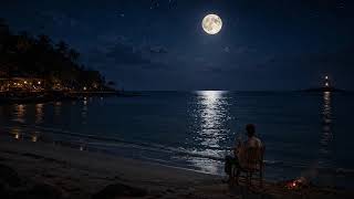 Drifting Under Moonlight 🌙 | Deep Sleep Jazz Saxophone by the Ocean | SmollyChill