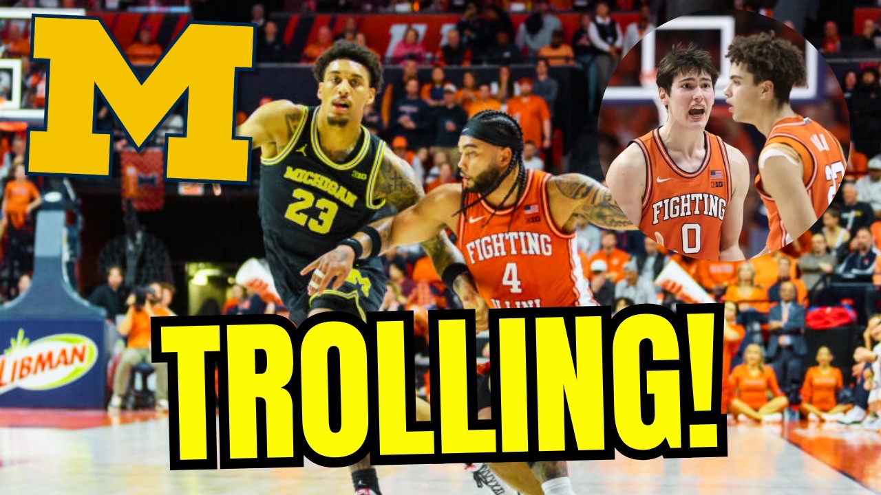 Яксель Лендеборг подшутил над Дэвидом Мирковичем после победы Мичигана над Иллинойсом: 