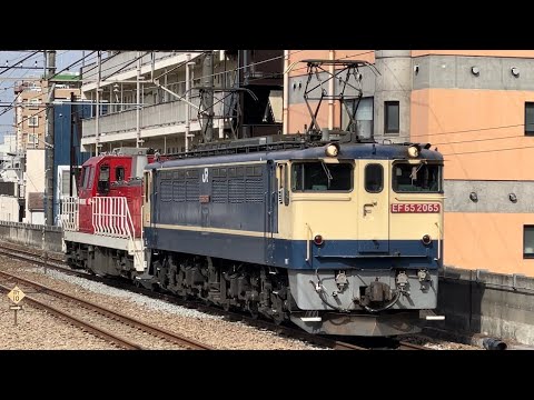 なんとEF65が代走！【4K高画質】【新潟タ常駐機交換（返却）】国鉄EF65