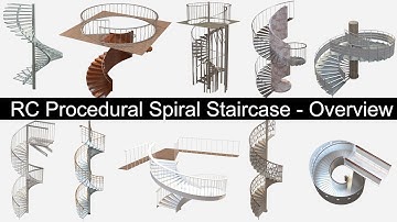 Procedural Spiral Staircase - Asset Overview (Houdini)