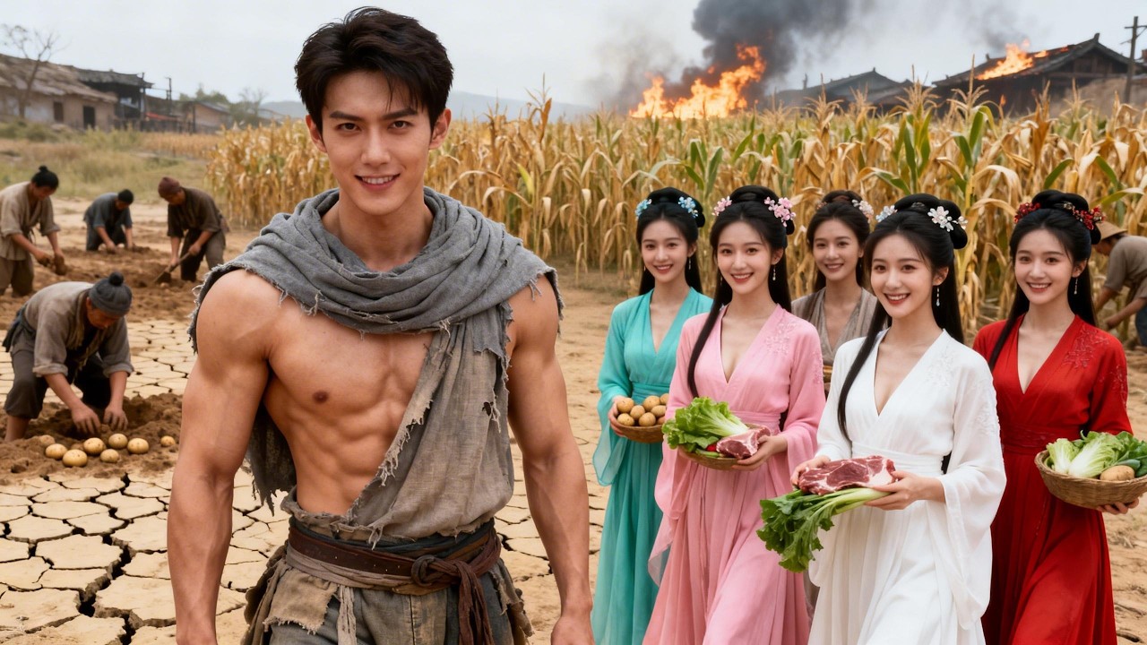 عازب ينتقل من العصر الحديث لزمن المجاعة ويعتني بخمس حسناوات من زوجات إخوته بفضل نظام مساحة عجيب