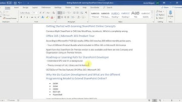 1  Getting Started with Learning SharePoint Online Concepts