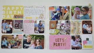 2-in-1 Project Life Process Video - Birthday Layouts