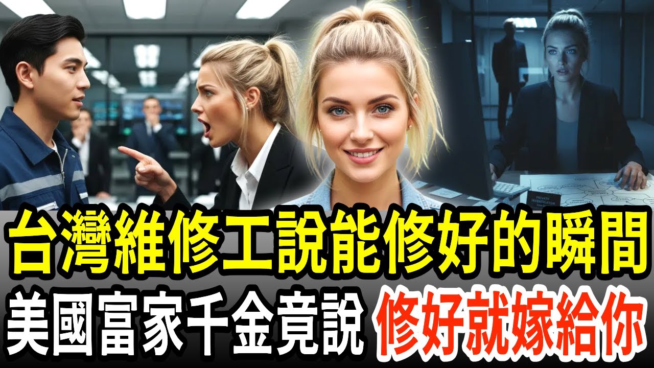 「我能修好」貧窮的台灣維護員對美國富豪千金說出這句話的瞬間,拯救了瀕臨破產的公司