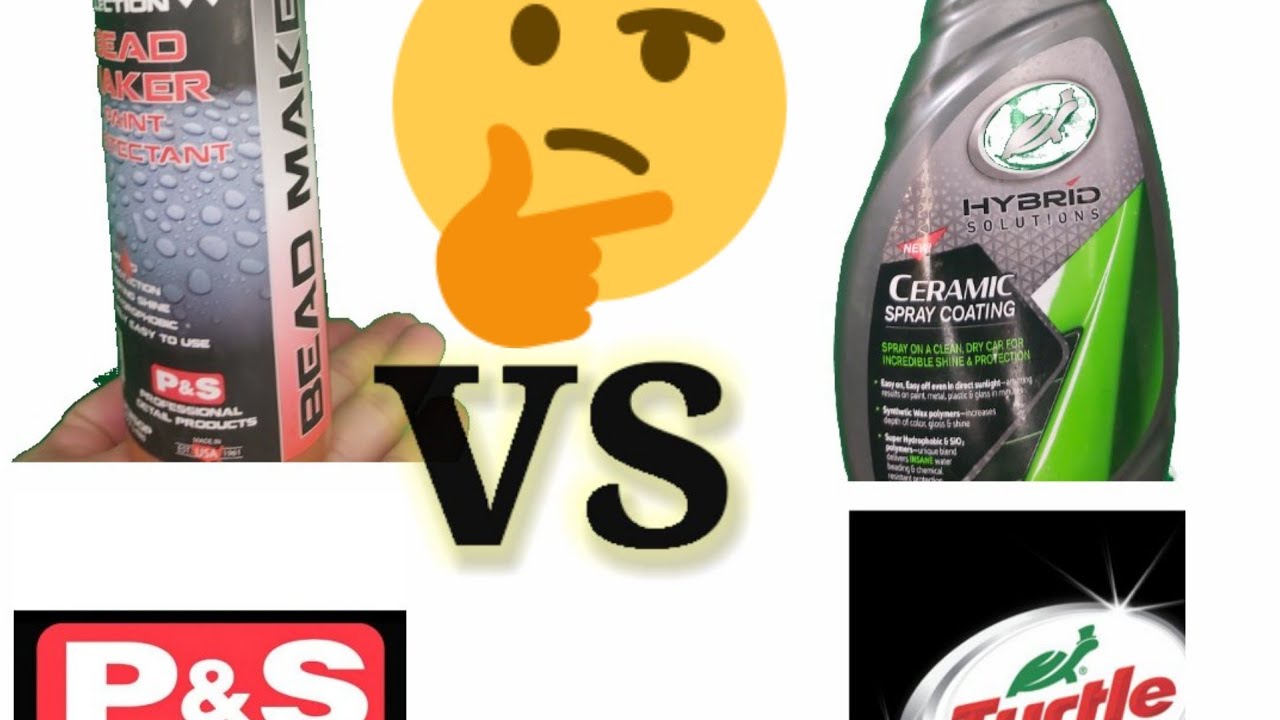 P&S bead maker VS Turtle wax ceramic spray coating review beading gloss for mobile detailing