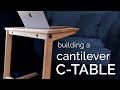 Building a cantilever side table  c table  end table  free plans
