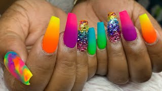 Watch Me Work: Rainbow Ombré w/ Gradient Swarovski Bling (REUPLOAD)